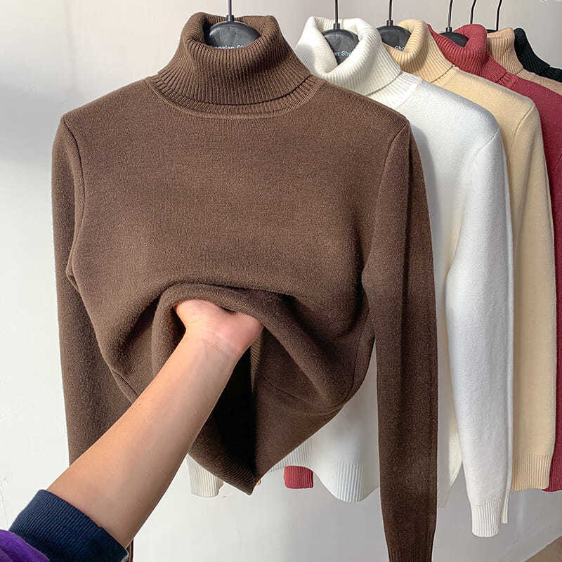 Turtleneck Vinter Genser for Kvinner - Trendyglobal 