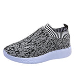 Flats Sneakers for Løping og Gåturer - Stripe Knit Sock Shoes - Trendyglobal 