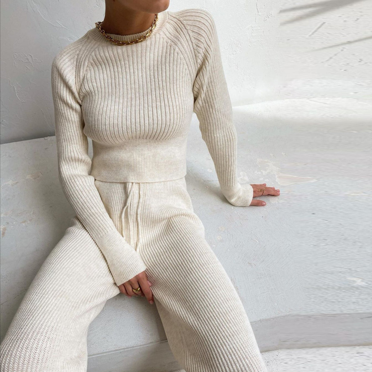 Varm Sweaterdress - Casual sett for damer - Trendyglobal 