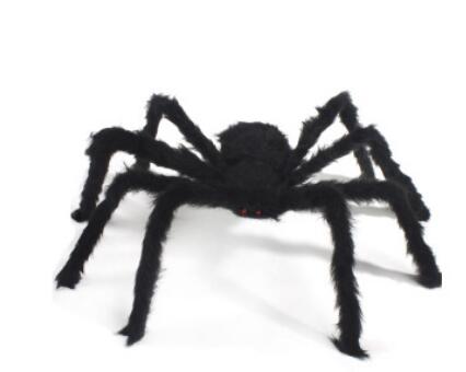 Halloween Horrible Big Black Furry Fake SpiderHalloween Decoration - Trendyglobal 