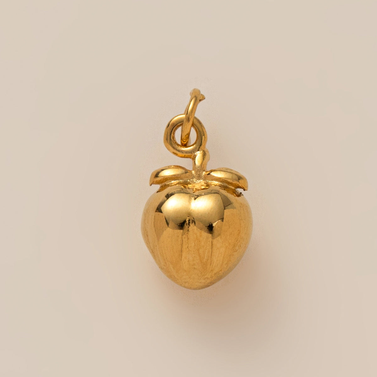 18K Gullbelagt Halskjede med Vakuumbelegg - Minimalistisk Anheng Peach pendant