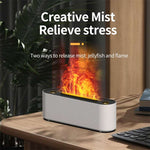 Aroma diffuser med LED-belysning for Eteriske Oljer -Flamme Luftfukter - Trendyglobal 