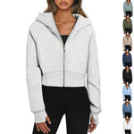 Sporty Kort Hoodie Cardigan