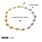 Smykkesett Dame 18K gullbelagt - Hjerte Gull og Sølv Matching Design Halskjede Armbånd Ring Øredobber Style B-Necklace-04