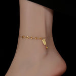 Ankelsmykke Dame 18K gullbelagt - Titanstål Anheng Design Only