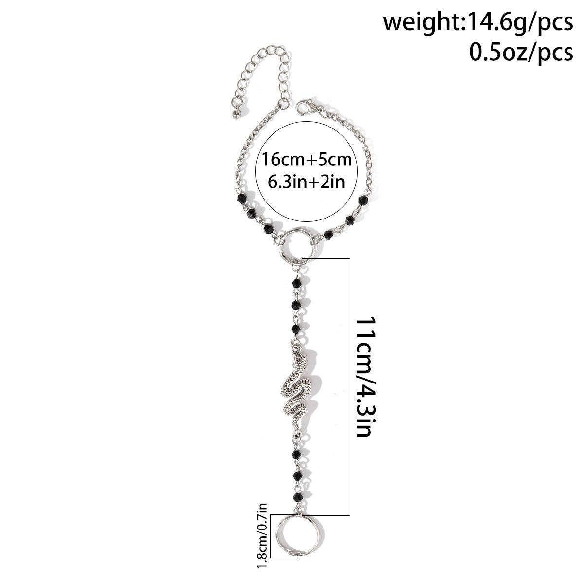 Fingerarmbånd Punk Slange - Søt og Kul Design