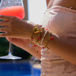 Armbånd Dame 18K Gullbelagt - Luksus Stabling Perle Design