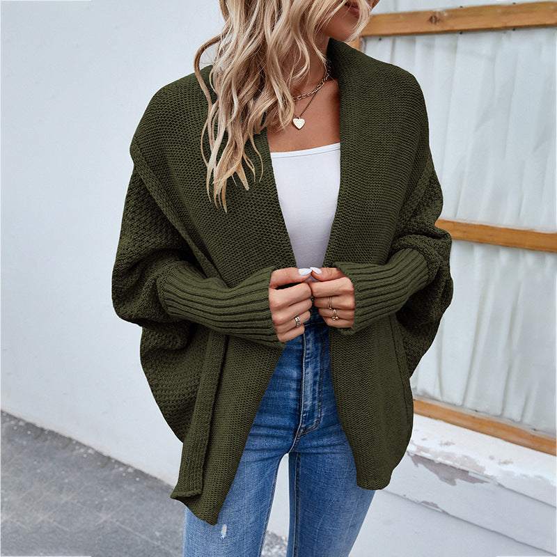 Høst/Vinter Cardigan for Kvinner - Army Green / S