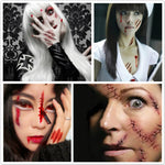 Halloween Tatoveringsklistremerker - Kreative Geometriske Designs for Festlig Stemning - Trendyglobal 