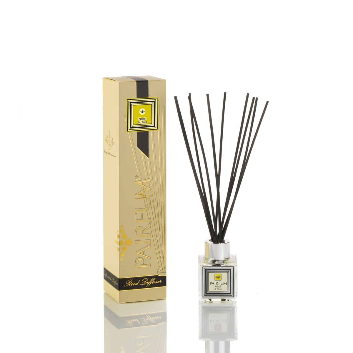 Pairfum London Luxury Reed Diffuser ‘eau de parfum’ 50 ml - Neroli & Olive- 10 Black Reeds - Trendyglobal 