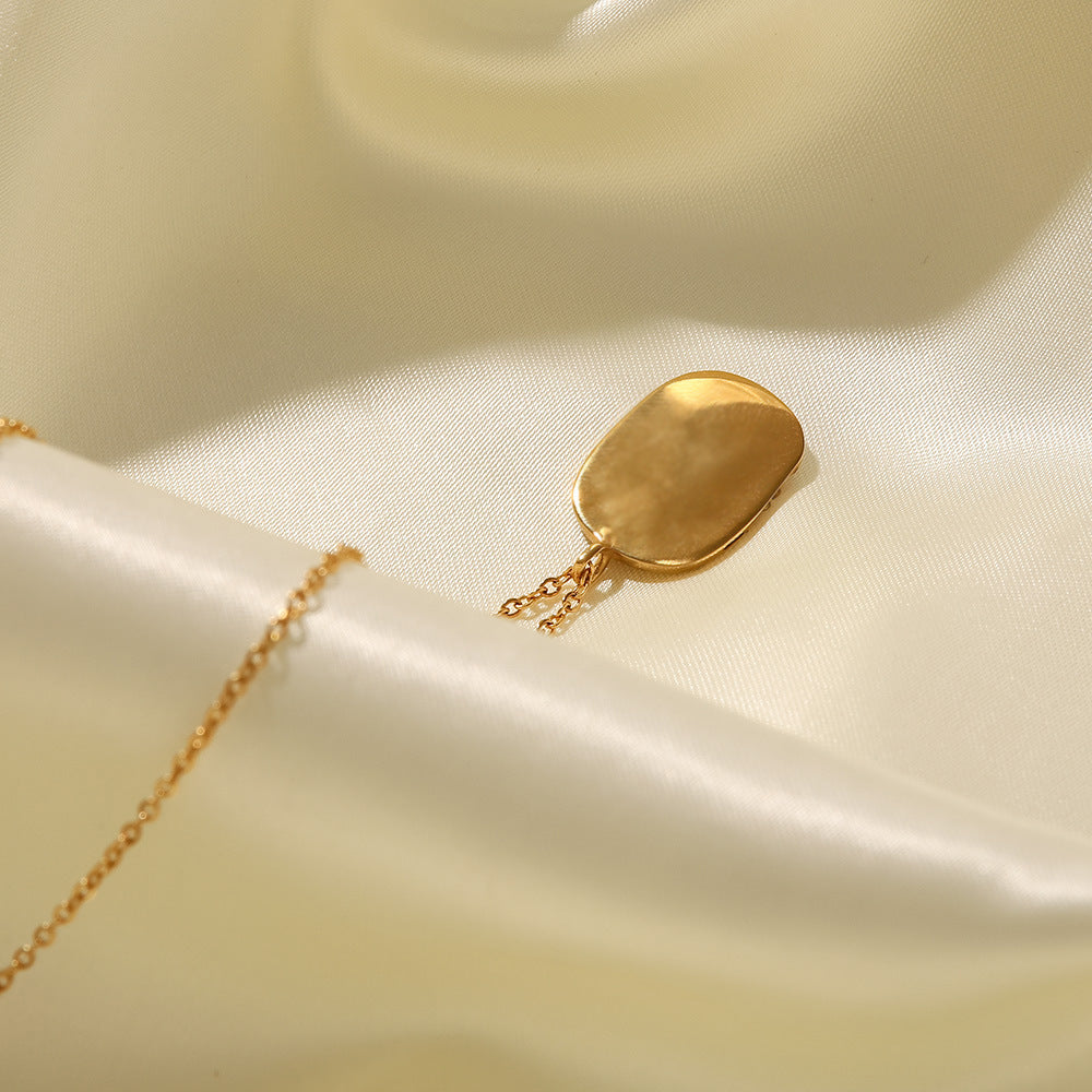 18K Gullbelagt Geometrisk Øye Anheng Halskjede med Zirkonia