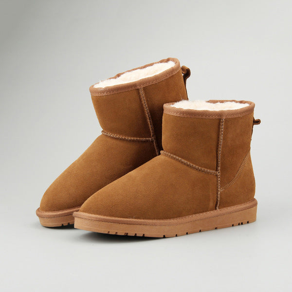 Ekte Skinn vintersko, Varme Slitesterke Antiskli Snow Boots - Trendyglobal 