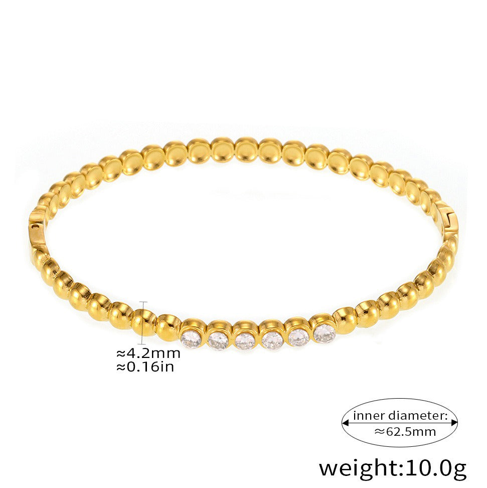 Armbånd Dame 18K Gullbelagt - Innlagt Edelsten Design Høyverdig Zircon