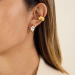 Gullbelagt Ring 18K med Anheng - Titanstål Design