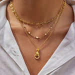 Vennskapshalskjede Dame 18K Gull Rhinestone | Titanstål Gave