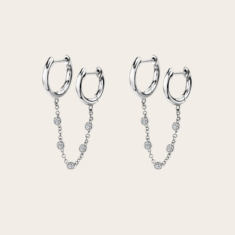 Øredobber 18K Gullbelagt – Punk & Hip-Hop Luksus Stil Silver Single Item