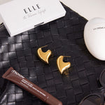 Øredobber Dame 18K Gullbelagt - Hjerteformet Titanstål Stud