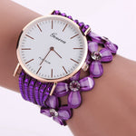 Fashion Geneva Flowers Watches Women Dress Elegant Quartz Bracelet Ladies Watch Crystal Diamond Wrist Watch Gift Reloj Mujer - Trendyglobal 