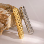 Hårsmykke Dame 18K Gullbelagt - Lang Stripe Taumønster Design Unik Høyverdig