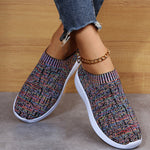 Flats Sneakers for Løping og Gåturer - Stripe Knit Sock Shoes - Trendyglobal 