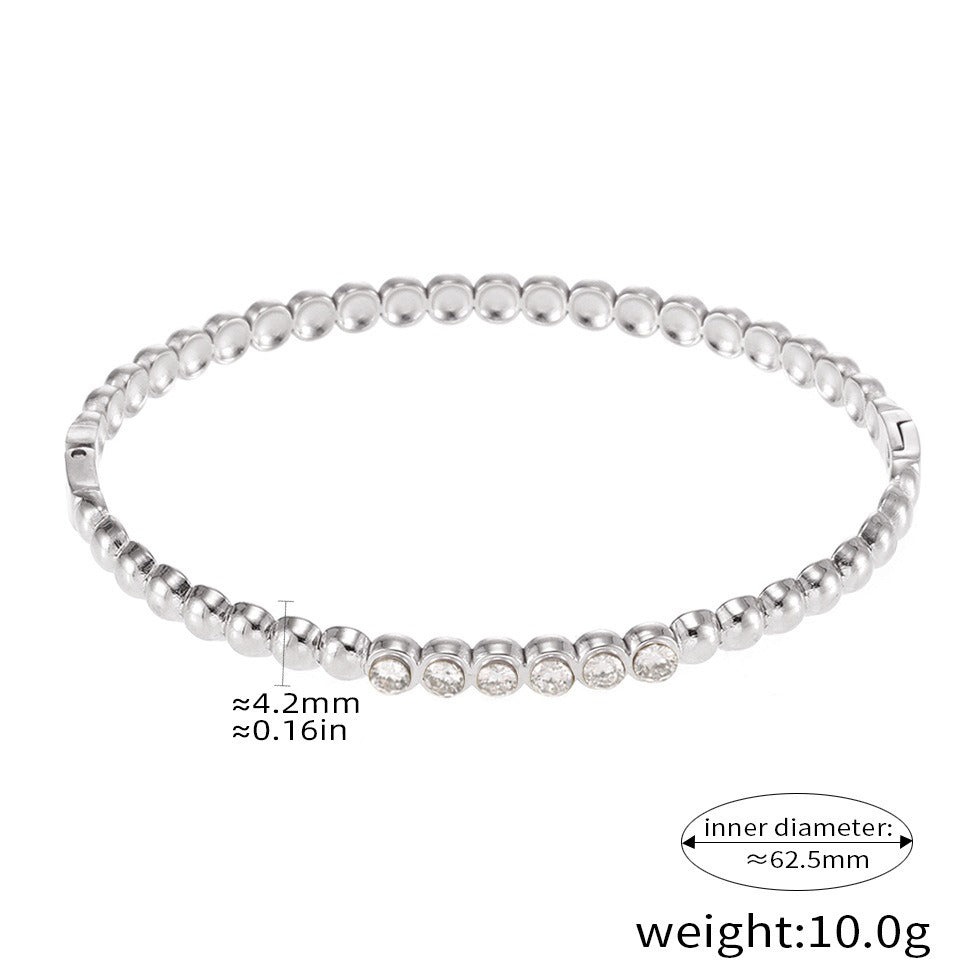 Armbånd Dame 18K Gullbelagt - Innlagt Edelsten Design Høyverdig