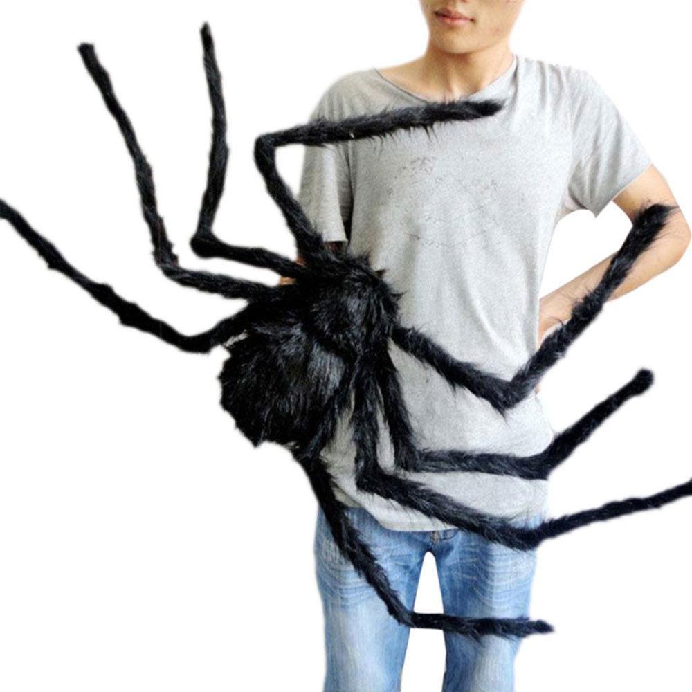 Halloween Horrible Big Black Furry Fake SpiderHalloween Decoration - Trendyglobal 