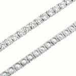 Armbånd Dame S925 Sølvbelagt - Full Diamant Tennis Chain