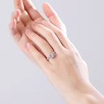 Sølvring S925 med Moissanite - Anemone Blomst Design