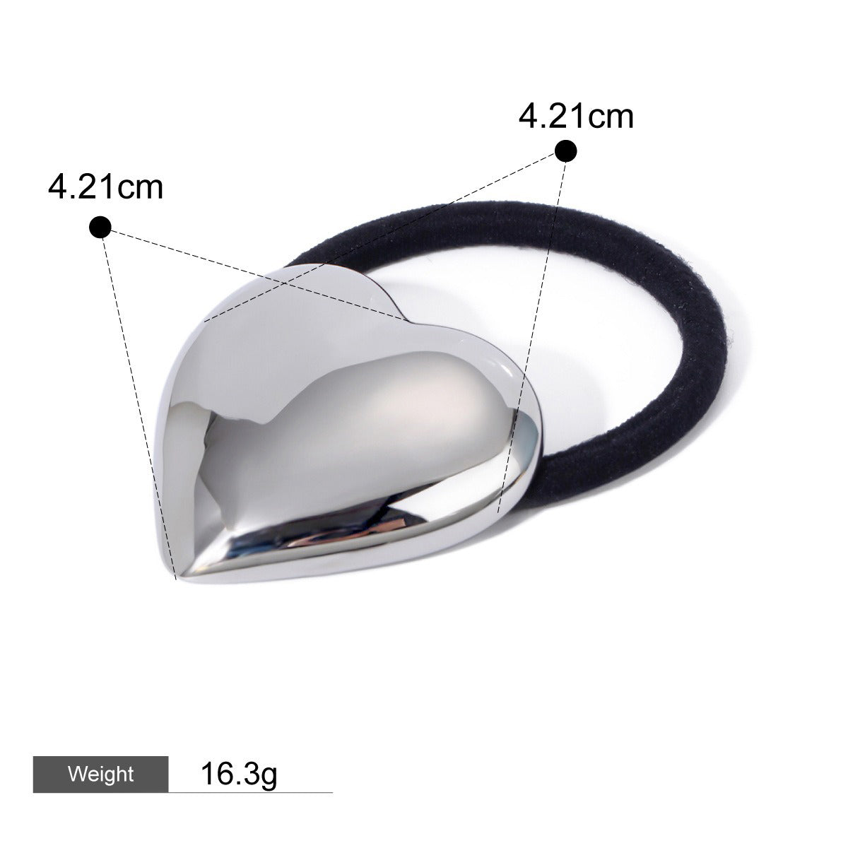 Hårsmykke Dame 18K Gullbelagt - Utsøkt Edel Hjerteformet Design Silver