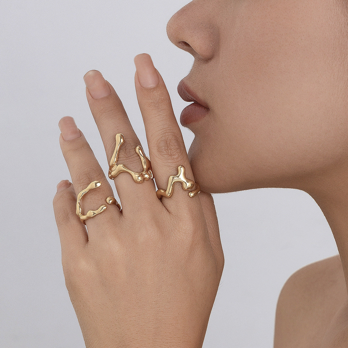 Ringsett Dame Minimalistisk