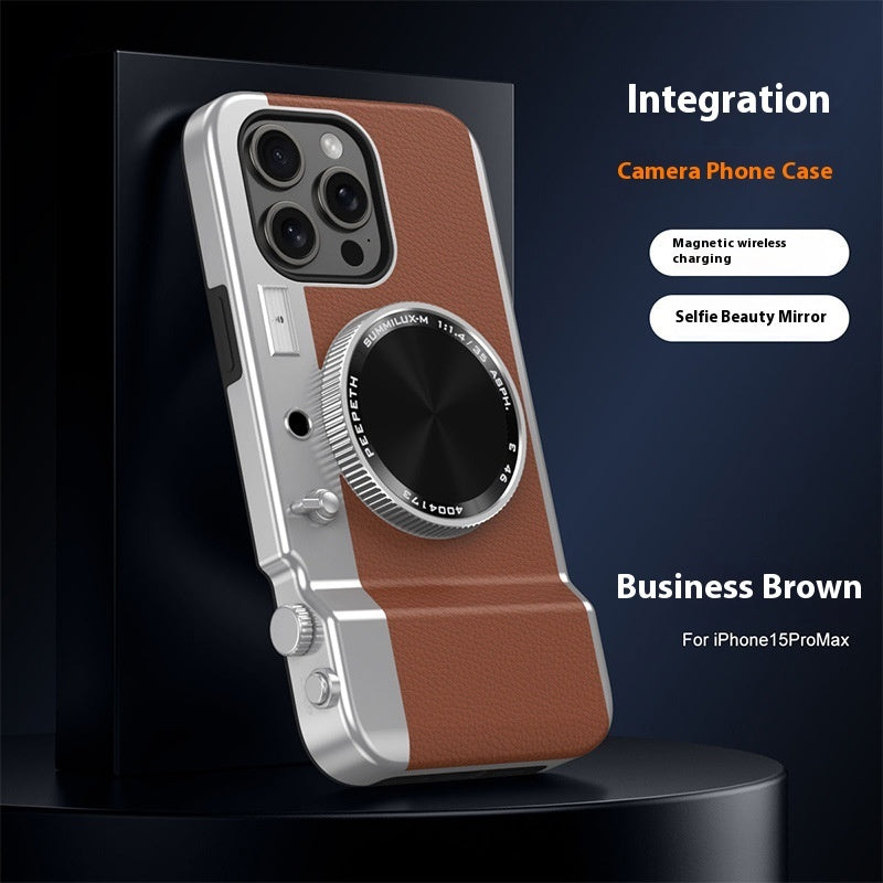 Stereo Kamera iPhone Deksel - Business Brown / IPhone15Promax