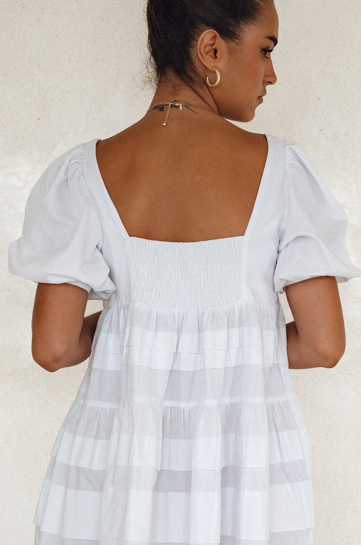 Sommerkjole - Andrea Babydoll Cotton Minikjole - Trendyglobal 