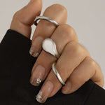 Ringsett Dame Minimalistisk 05 White K 3-piece set 5097