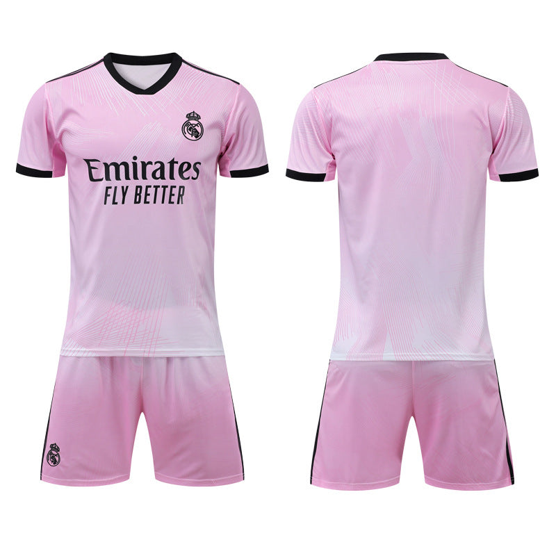 Rosa Real Madrid fotballdrakt for Gutter og Jenter - Trendyglobal 