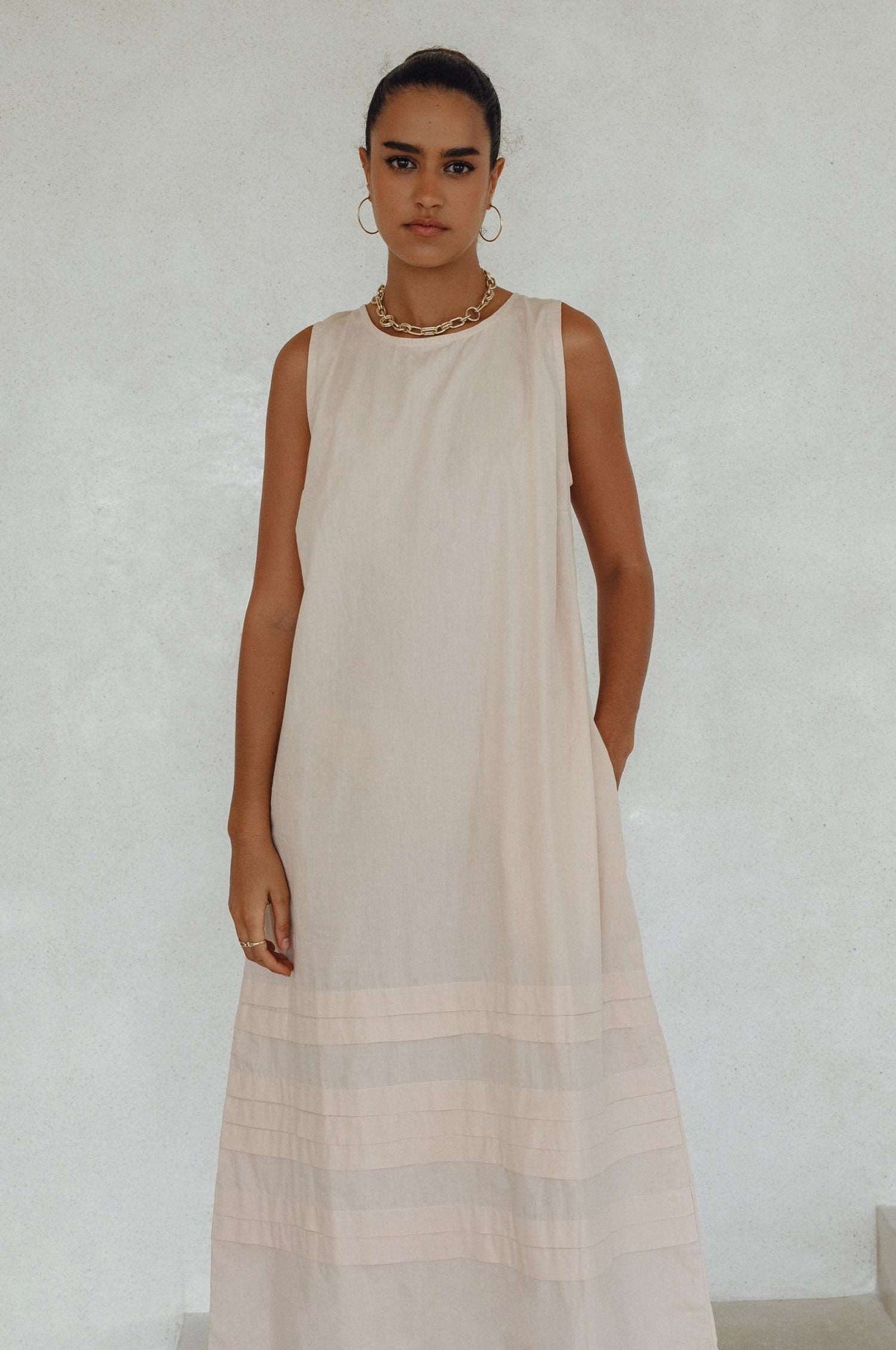 Beloved Cara Slip on Cotton maxi-kjole - Trendyglobal 