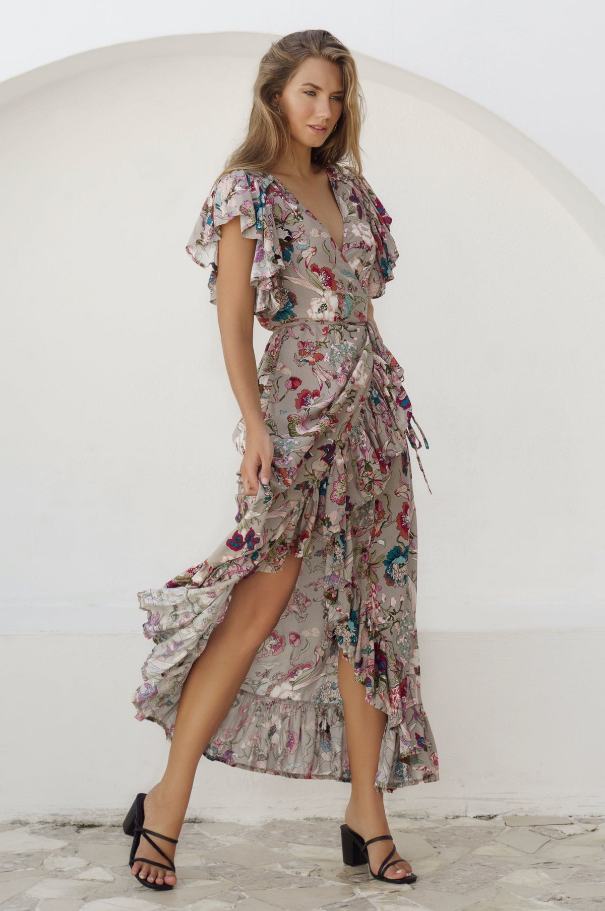 Carmen Wrap Maxi Kjole - Trendyglobal 