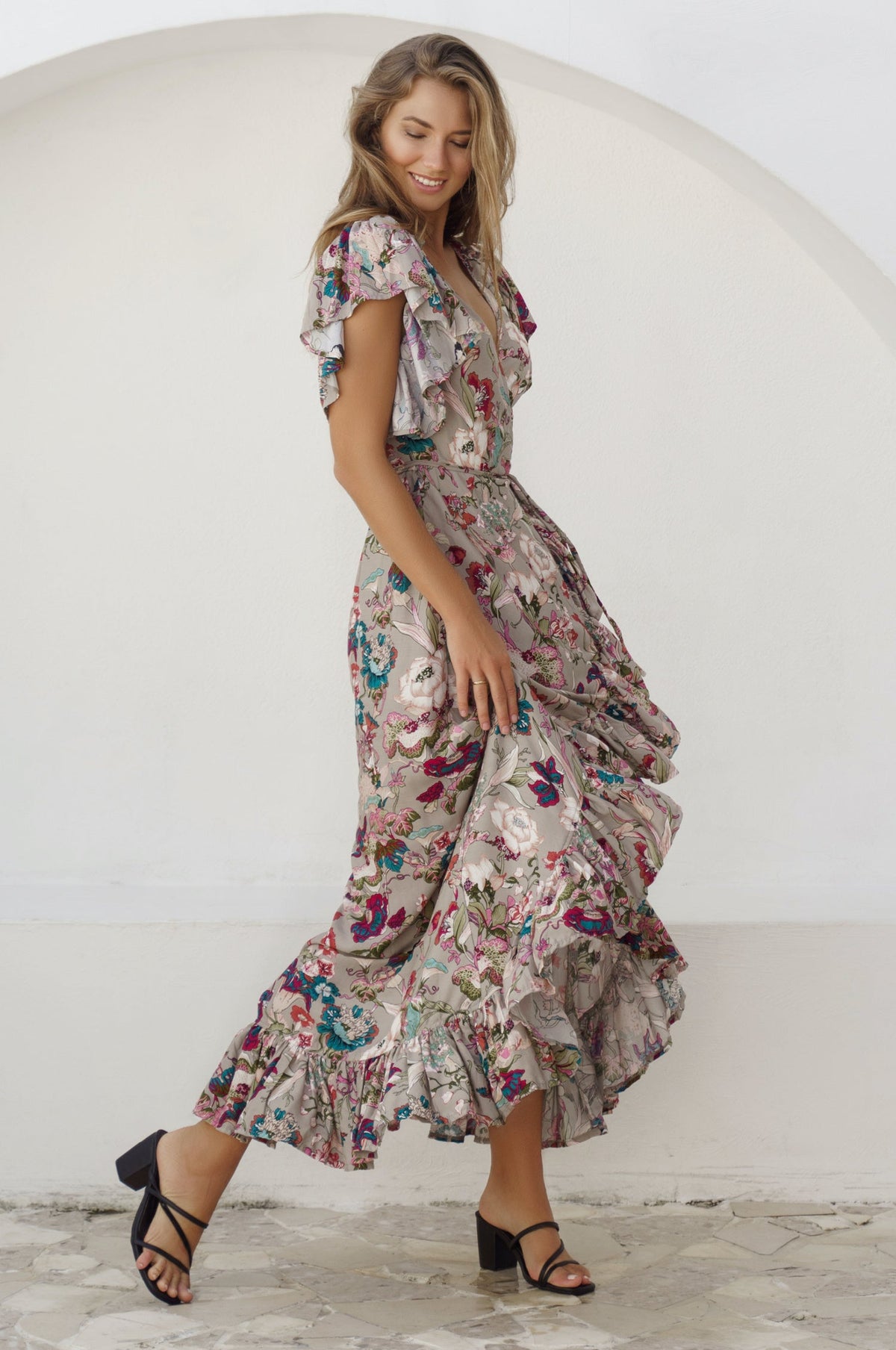 Carmen Wrap Maxi Kjole (Sale) - Trendyglobal 