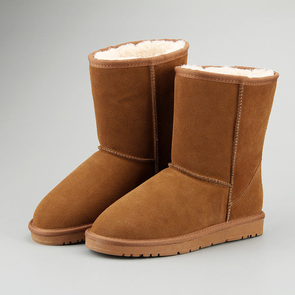 Ekte Skinn vintersko, Varme Slitesterke Antiskli Snow Boots - Trendyglobal 