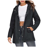 Dame Lett Regnfrakk med Glidelås Black