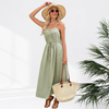 Ethnic Inspired Tie Dress for Women – Sleeveless, Pleated, Holiday