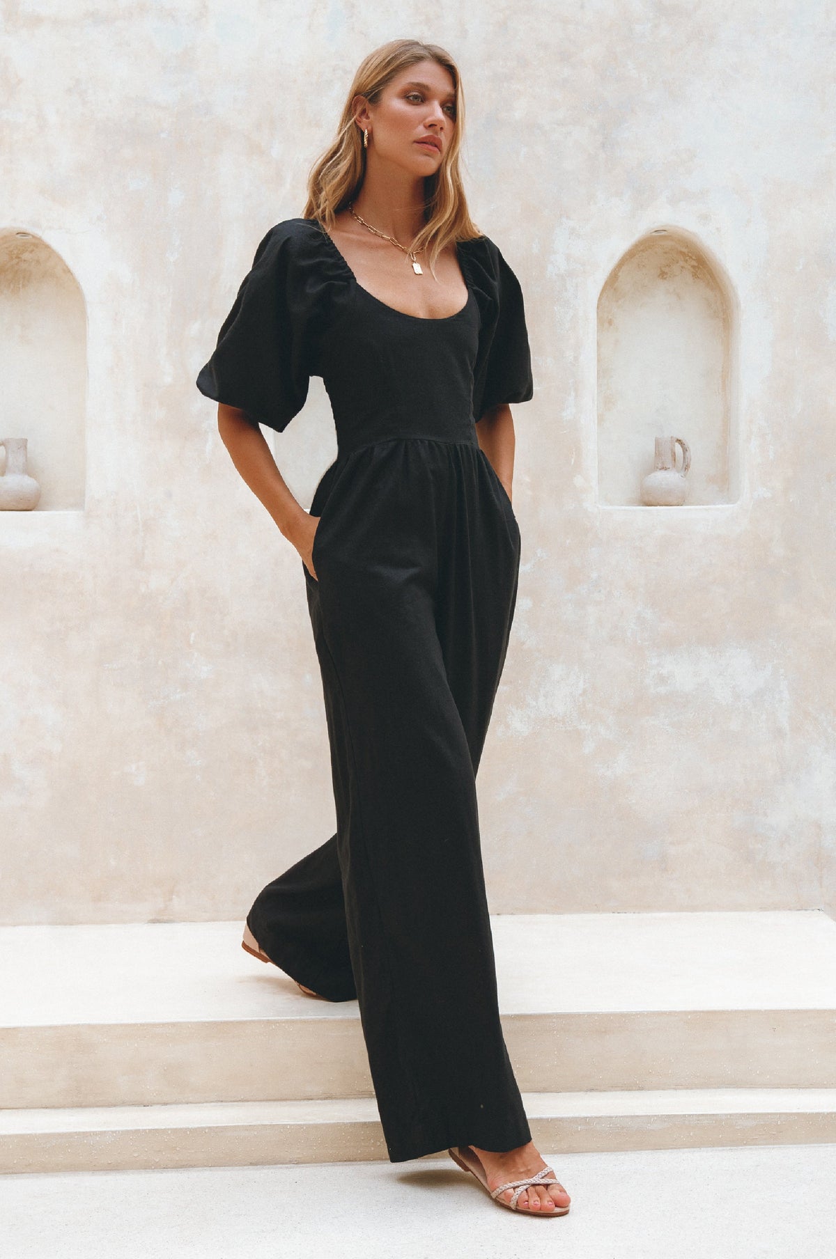 Heaven Bay Linen Jumpsuit - Trendyglobal 