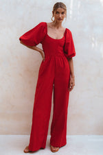 Heaven Bay Jumpsuit i lin - Håndlaget - Trendyglobal 