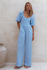 Heaven Bay Jumpsuit i lin - Håndlaget - Trendyglobal 