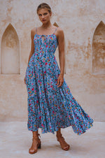 Isadora Tiered Maxi Kjole - Trendyglobal 