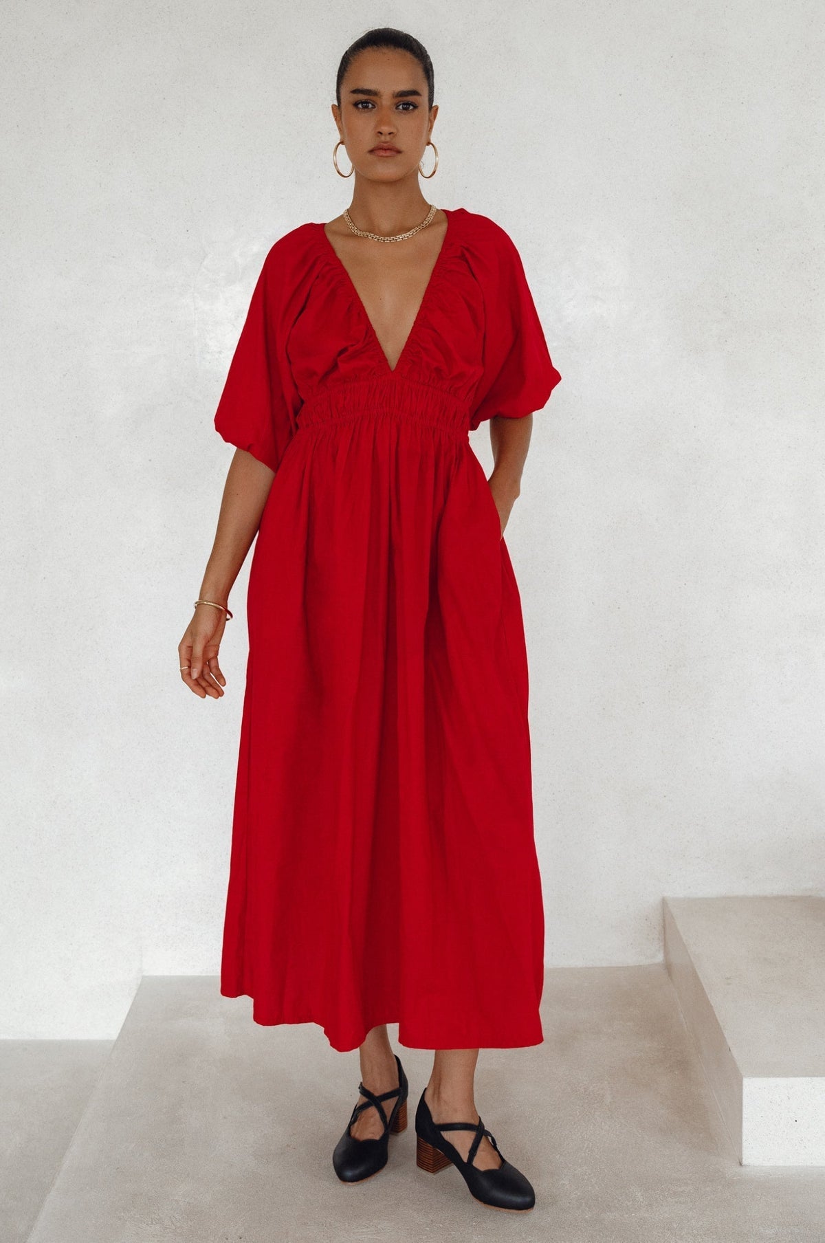 Kezas Cotton Maxi Kjole - Trendyglobal 