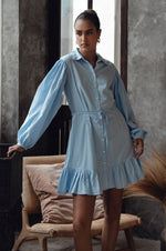 Malina Button Down Cotton Mini Dress - Trendyglobal 