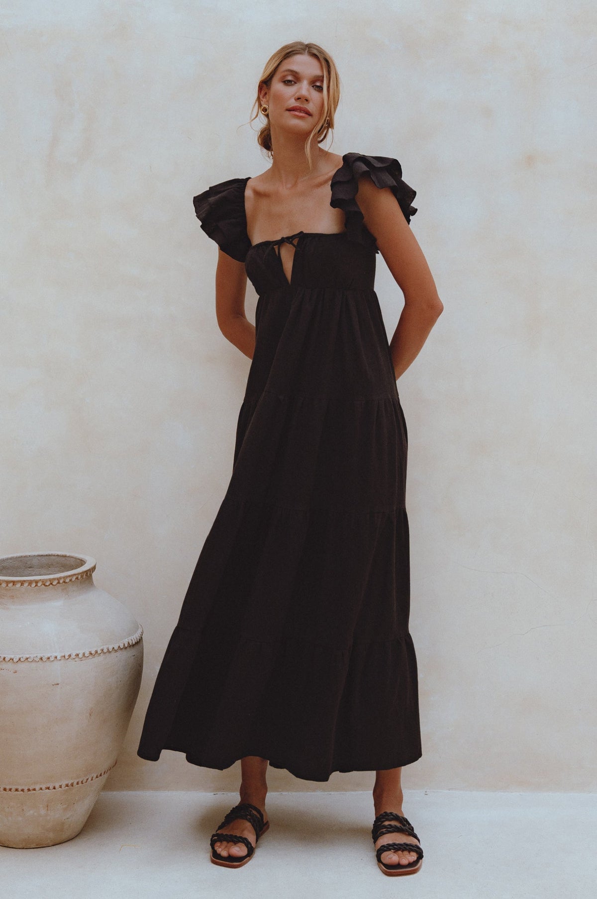 Nymph Bohemian Linen Maxi Dress - Trendyglobal 