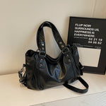 Retro Tote Bag Dame | Europeisk Stil Skulder- og Crossbody-veske Black