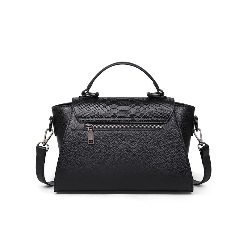 Stor Skulderveske Dame Ekte Skinn Svart | Crossbody Håndveske Luksus