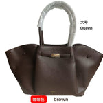 Premium Tote Bag - Stor Håndveske i Skinn med Stor Kapasitet Coffee color (flat) large size